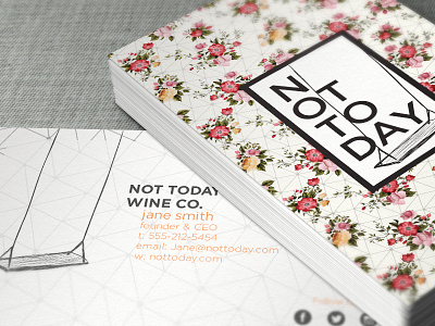 Not Today Wine Co. Business Cards