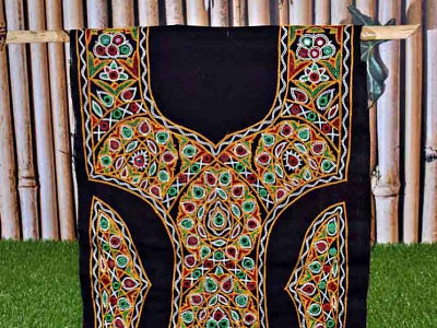 Handicraft Neck Designs And Yokes handicraft neck design and yokes handmade kutch hand embroidery