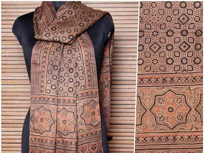 Ajrakh Dupatta Online traditional dresses