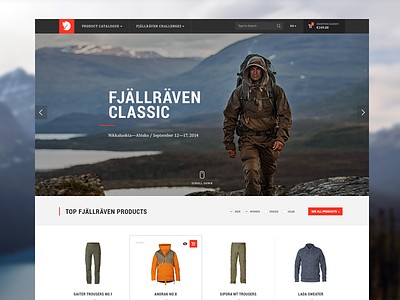 Fjällräven Redesign Concept clothing ecommerce eshop fjällräven outdoor redesign shopify typography ui ux web design