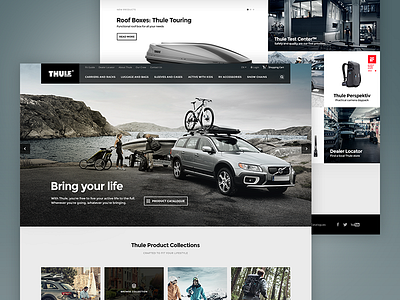 Thule Redesign Concept bootstrap concept ecommerce eshop masonry redesign shopify thule ui ux