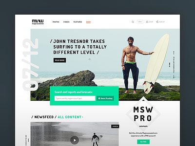 MSW Redesign Concept blog bootstrap ecommerce grid redesign shopify surf ui ux