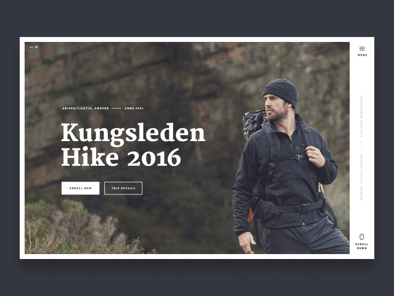 Kungsleden Hike 2016 - Transitions ae after effects animation flat gif minimal typography ui ux