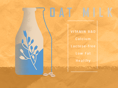 Oat milk benefits 2d art background benefits blue bottle graphicdesign illustraion inspiration milk oat paper pencil photoshop plant post shading social media design vector vectorart