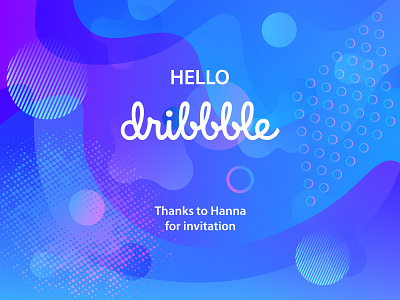 Hello dribbble! blue design firstshot hello dribbble hellodribbble illustration thanks