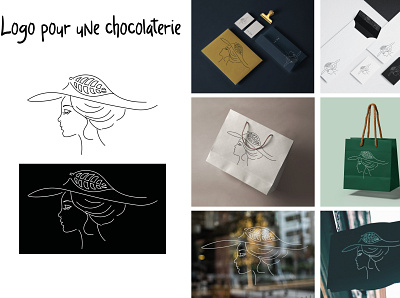 Logothype branding chocolaterie design interaction design logo vector