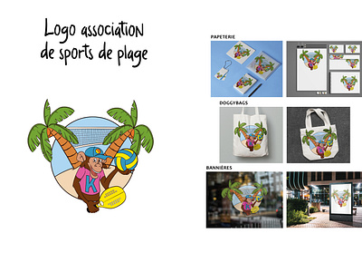 Création d'un logo pour une association de sports de plage.