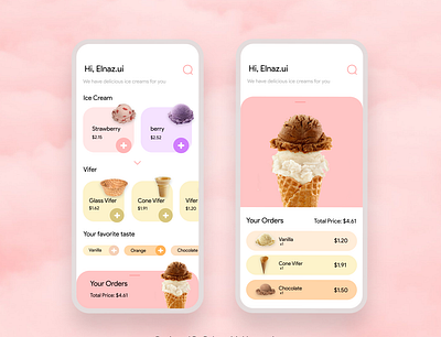 Ice cream shop app dailyui design graphic design ui uidesign ux