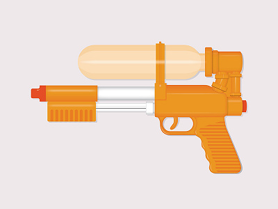 Super Soaker 90s illustration pump action squirt gun summer super soaker