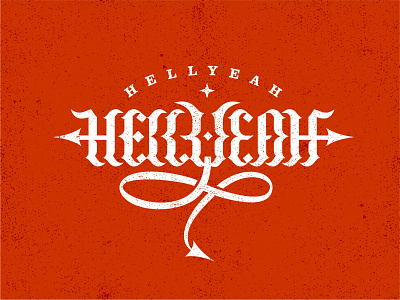 Hellyeah blackletter design font gothic grunge handlettering hell lettering logo logotype metal band metal logo type typedesign typeface typogaphy vintage
