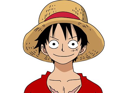 One Piece Monkey D Luffy anime characters design illustration