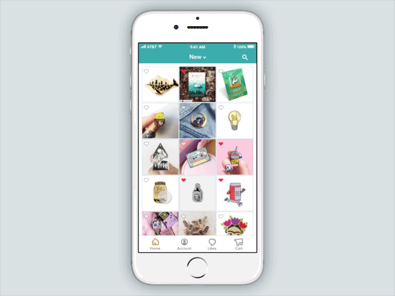 Covet App Pin Trading animation ecommerce flinto photo shopping sketch trade