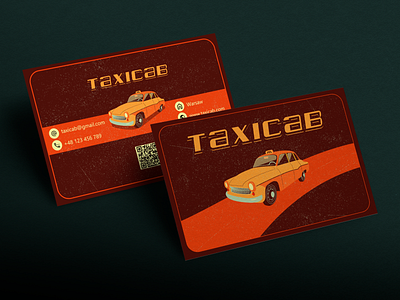 Design of business card in retro style.