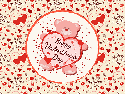 Saint Valentines Day Graphic Design. design graphic design happy valentines day heart illustration seamless pattern valentines day vector