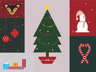 Merry Christmas art cartoon flat gifts graphic design illustrator merry xmas merrychristmas minimal snow snowman