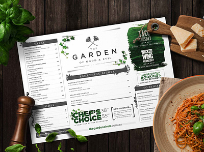 The Garden of Good and Evil Branding aesthetics branding design gift voucher graphic design menu design nature poster design vector