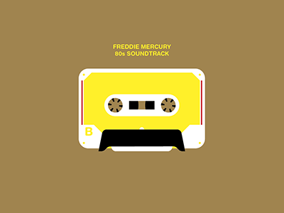 Freddie Mercury. 80's SOUNDTRACK cassette freddie queen retro rock