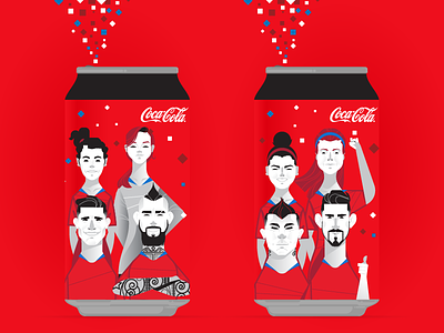 Coca Cola Edición Limitada Copa América character design futbol illustration illustrator packaging soccer sports vector