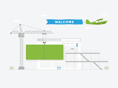 Welcome Illustration construction design illustration onboarding plane vector website welcome