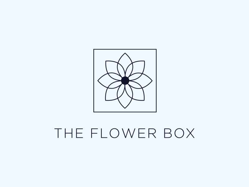The Flower Box Concepts (continued) branding concept design floral geometric identity logo minimal modern process