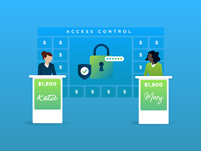 How Much Do You Know About Access Control? access character design gameshow illustration knowledge lock quiz security storage vector