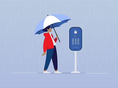 Weatherproofing Your Access Control Hardware access business character design illustration rain storage umbrella vector weather