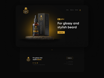 Beard oil - Landing page branding design landing ui ux web