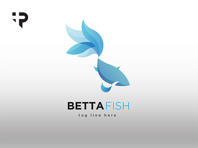 betta fish art design flat graphic design icon illustration illustrator logo minimal vector