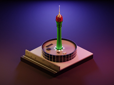Lotus Tower 3d blender colombo illustration lighting lotustower pathumshehan srilanka
