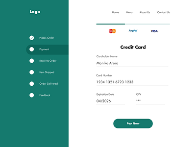 Payment Method Screen order pay payment shopping uiux webdesign website