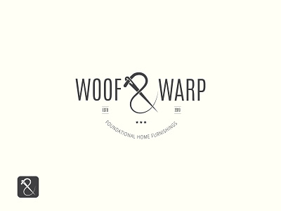 Woof & Warp abstract logo branding icon logo logo design minimal sketch typography vector vintage logo