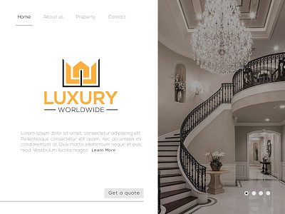 Luxury Worldwide Logo Branding branding graphic design icon logo logo design minimal real estate real estate logo sketch typography ui wordmark