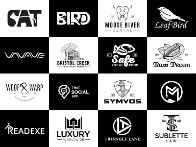 My Best logo at Dribbble 2020 in Black and White