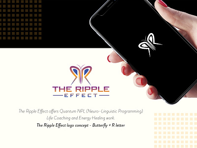 The Ripple Effect I Butterfly and R letter Concept