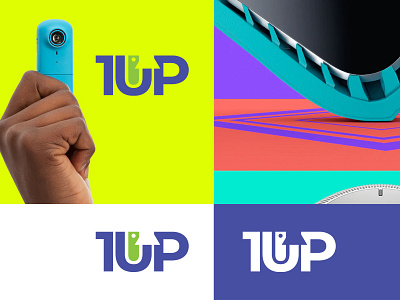 Negative Space Logo design for 1up