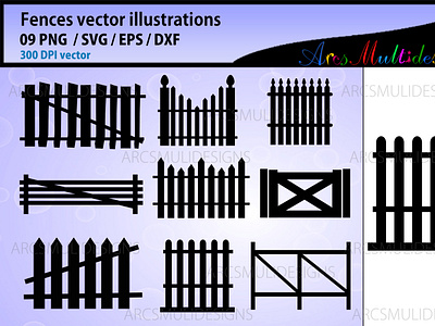 fence silhouette vector clip art clipart fence fence eps fence illustration fence silhouette fence svg fence vector printable sign silhoutte