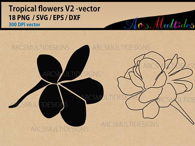 Free Free 100 Tropical Flower Outline Svg SVG PNG EPS DXF File