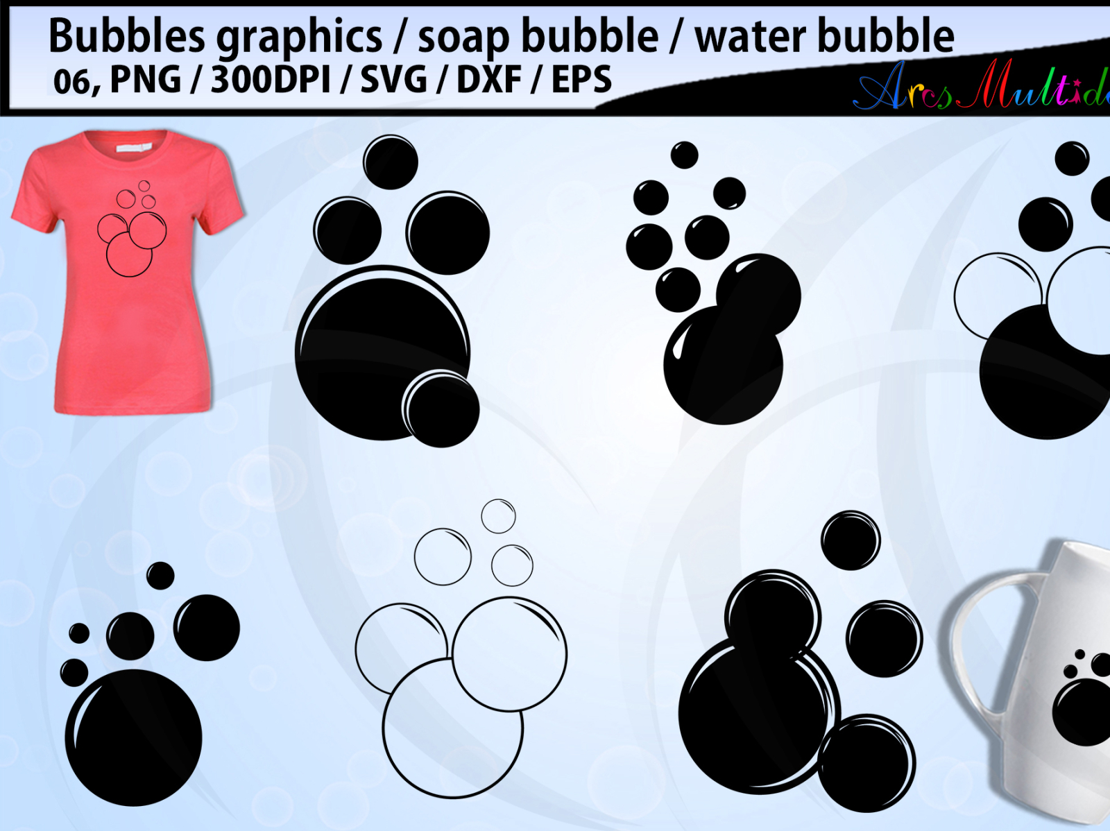 Download Free Bubble Silhouette By Arcs Multidesigns On Dribbble PSD Mockup Template