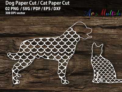 Download Dog Paper Cut Cat Paper Cut By Arcs Multidesigns On Dribbble