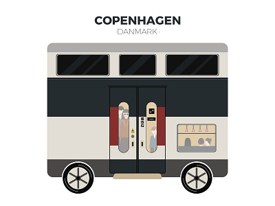 View in Copenhagen copenhagen danmark illustration metro