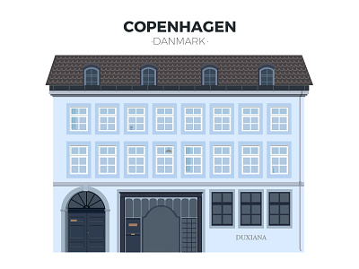 View in Copenhagen architechture copenhagen danmark drawing illustration store