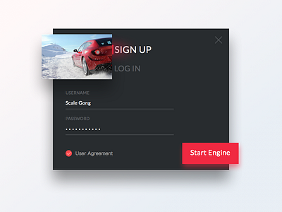Day 001 - Sign Up - Daily UI clean daily element flat interface login sign ui user widget