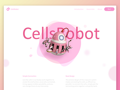 Day 003 - Landing Page - Daily UI buy cell dailyui day003 homepage landing market page robot ui ux website