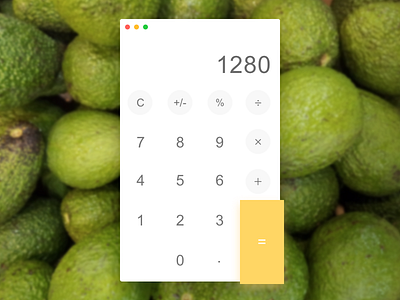 Day 004 - Calculator - Daily UI 004 avocado calculator dailyui flat light math number ui ux