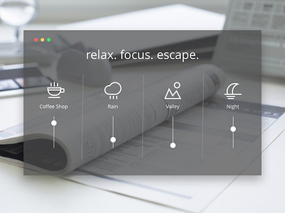 Day 007 - Settings - Daily UI clean daily day007 desktop focus noise page relax settings ui white widget