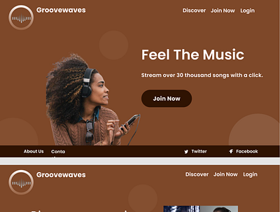 website fullstack design music music player music web ui ux