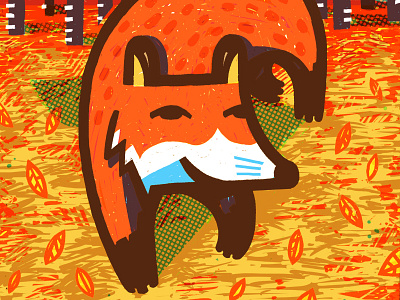 Red Fox diy fauna folk fox illustration local pennsylvania screen print