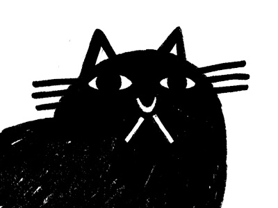 Bad Cat bad cat black and white cat drawing illustration