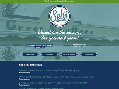 Seb's Green Shutters Website