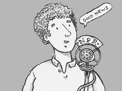 Inktober 2020 ”Radio” cartoon illustraion inktober2020